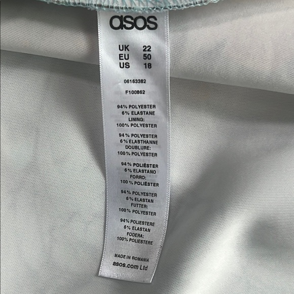 ASOS Stunning Blue Off-Shoulder Formal Dress with Stretch Plus sz 18 - Picture 3 of 16